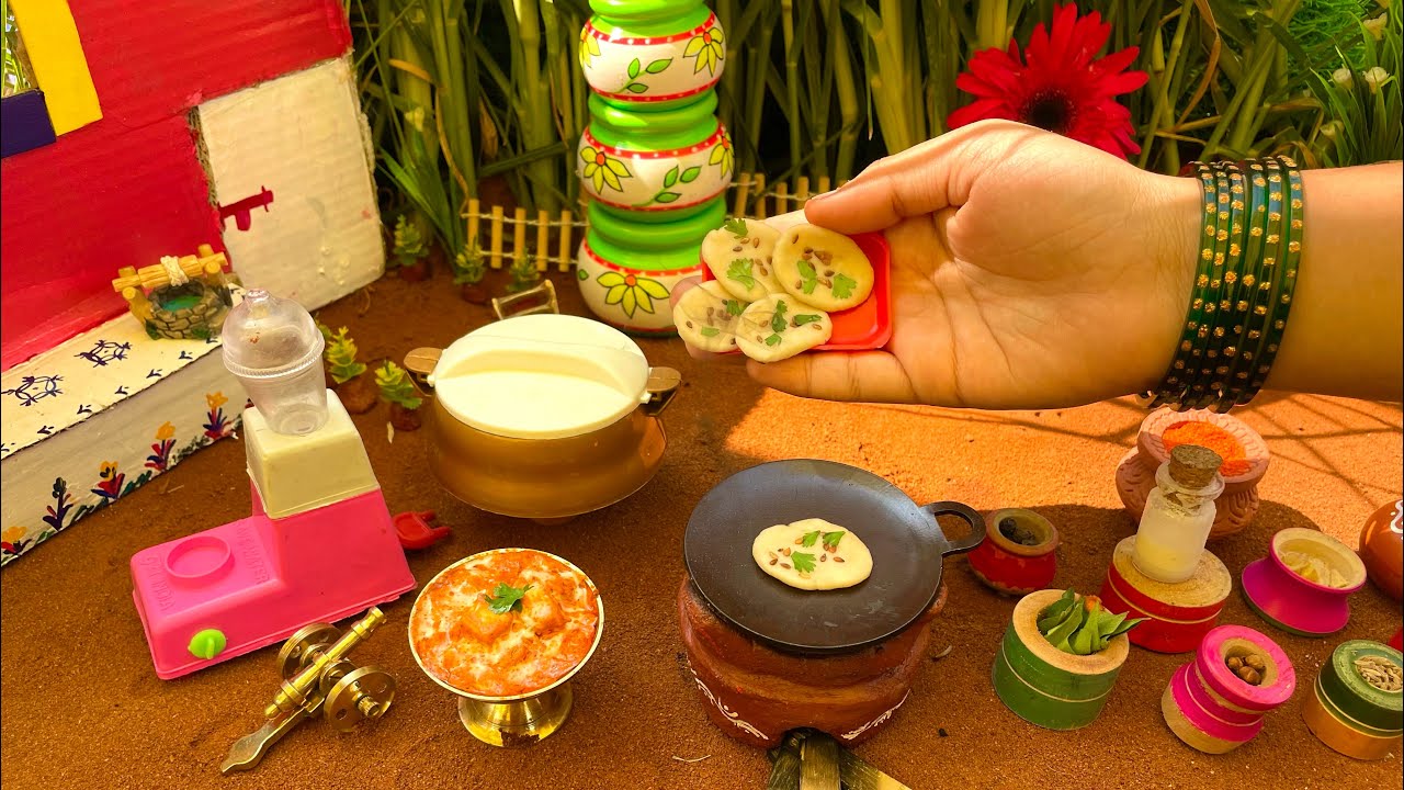 Miniature Butter Paneer Recipe l Butter naan l  Mini cooking l Paneer recipes l