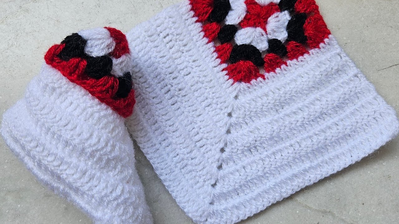 Crochet baby item/Easy booties 