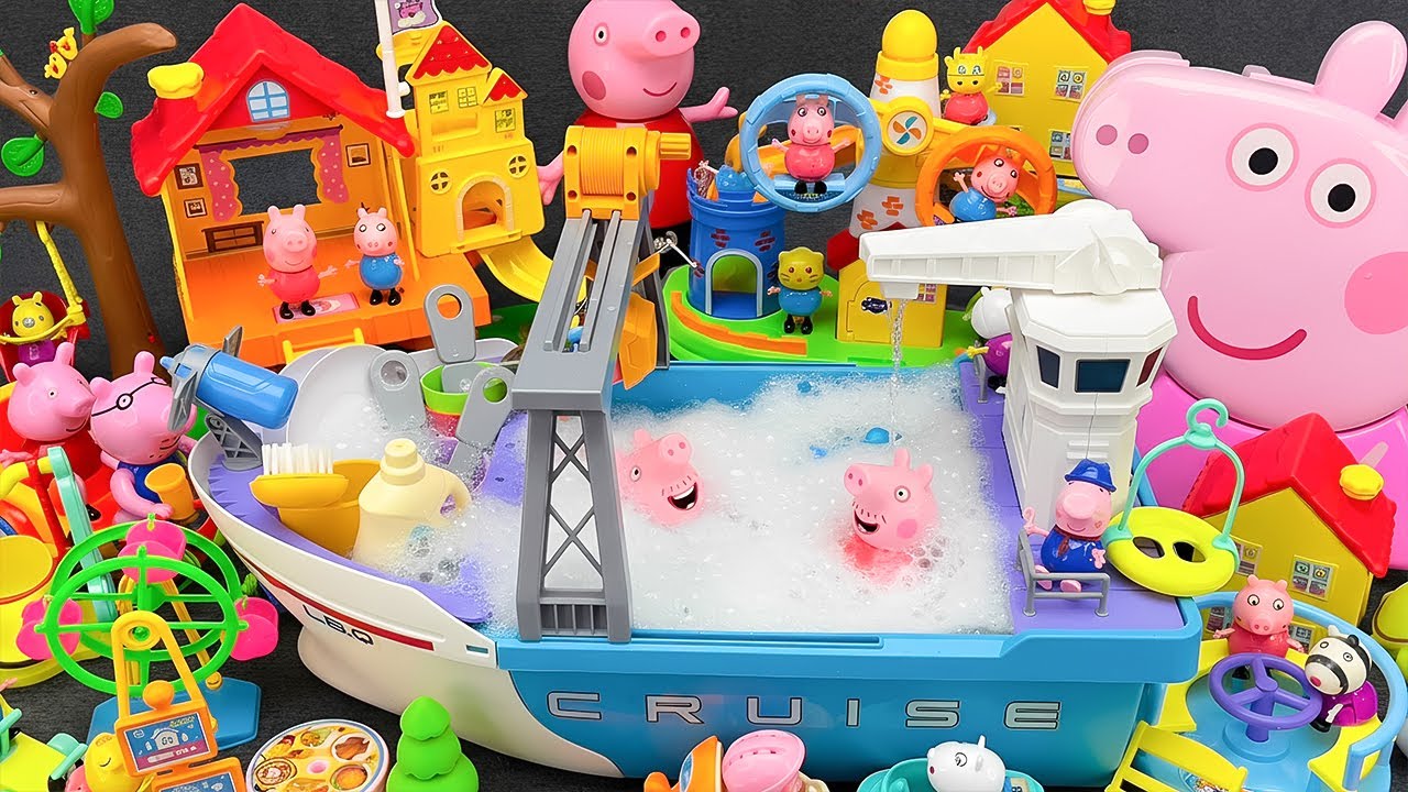 ASMR dos brinquedos do navio de cruzeiro da Peppa Pig! 🌞Satisfying With Unboxing ✨ Boom ASMR