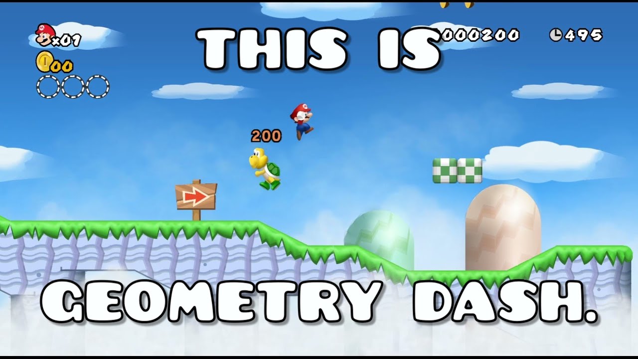 New Super Mario Bros Wii in Geometry Dash...