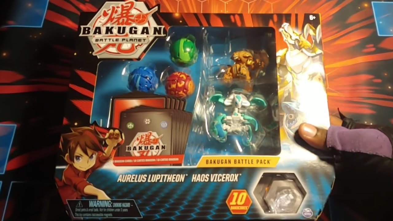 BAKUGAN BATTLE PLANET AURELIS LUPITHEON HAOS VICEROX ULTRA BATTLE PACK UNBOXING!