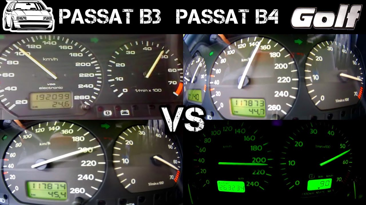 VW Passat 35i B3 2.0 vs VW Passat B4 VR6 vs Volkswagen Golf mk3 VR6