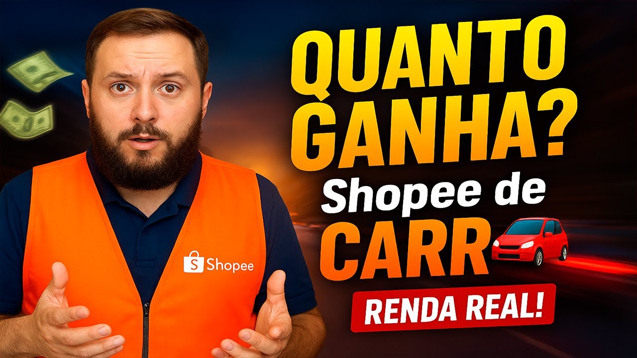 QUANTO GANHA um ENTREGADOR SHOPEE de CARRO por MÊS? [MINHA RENDA REAL]