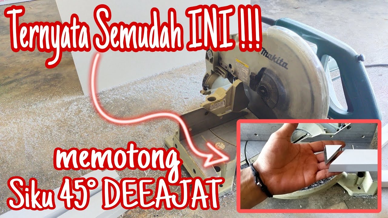 Cara Memotong Alumunium ‼️ Siku 45° Derajat MULUS DAN RAPI