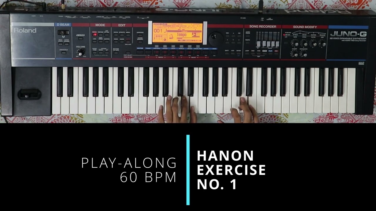 Hanon Exercise No.1 || Play-along || 60 BPM