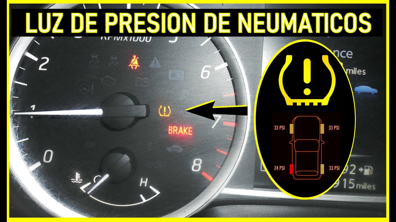 Que hacer cuando se enciende la luz de presion de llantas en el tablero? (resetear la luz)