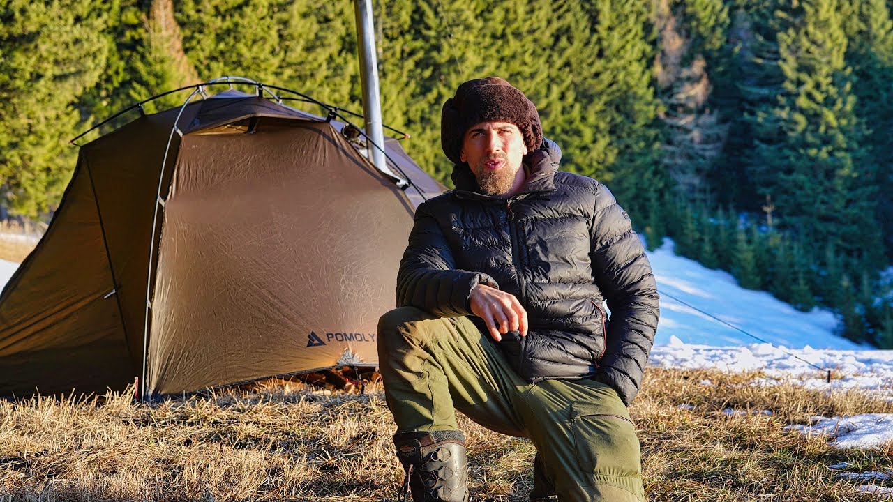 Aussichtsreiche Übernachtung am Berg mit neuem Zeltofen