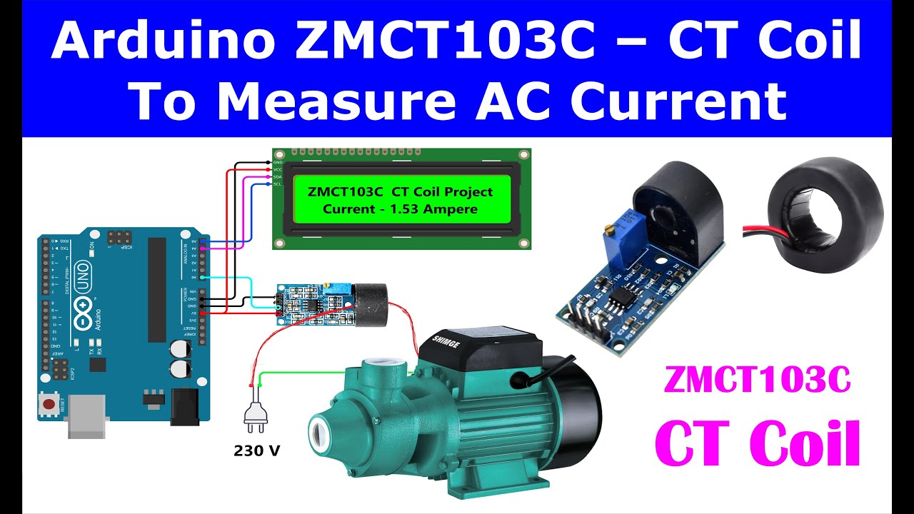 Cewka ZMCT103C do pomiaru prądu przemiennego || Arduino UNO do pomiaru prądu przemiennego za pomo...