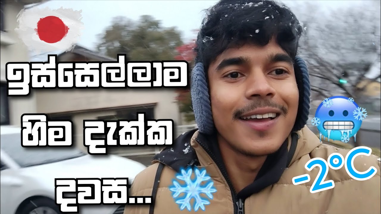 ජපානයේ හිම දැකපු පළමු දවස ❄️ | First Time Seeing Snow in Japan 🇯🇵 | Sinhala Vlog