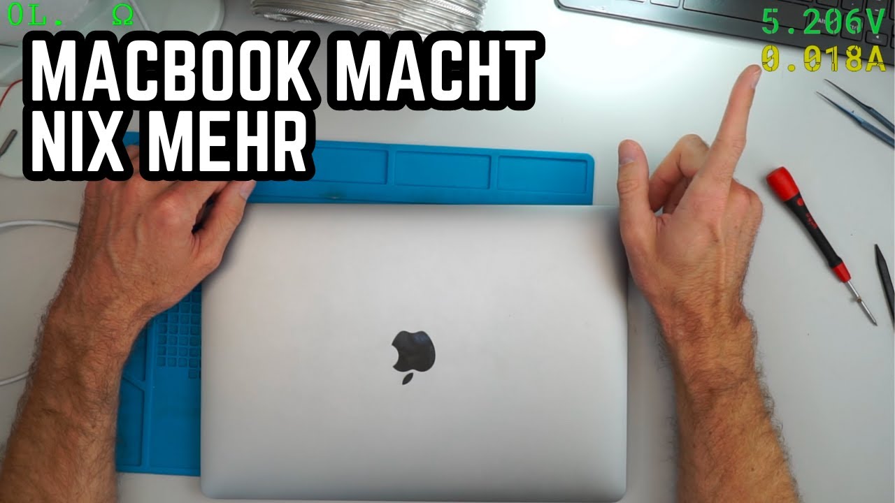 MacBook A1989 lässt sich nicht einschalten – 5V am USB-C Port