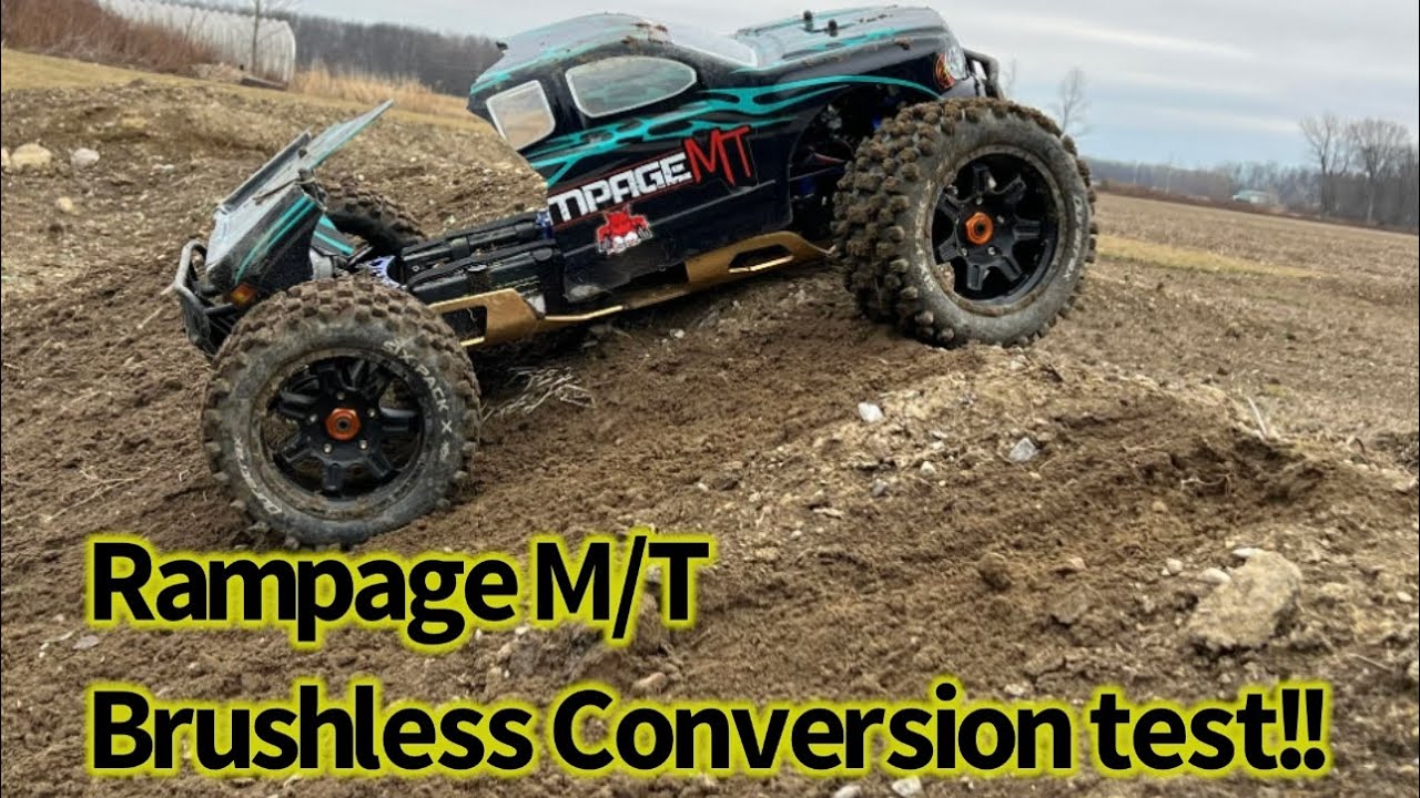 Redcat Rampage MT Brushless Conversion Test! Bash and Stock vs Brushless Speed Run!!