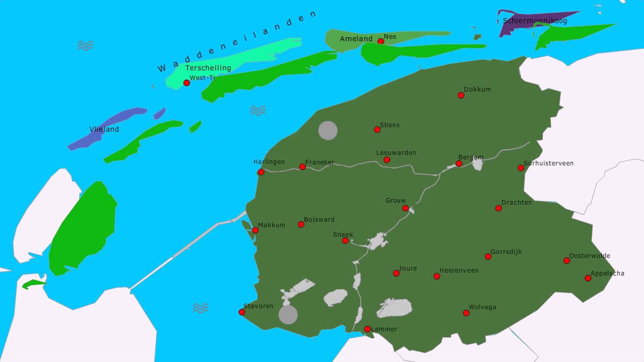 Topografie Provincie Friesland