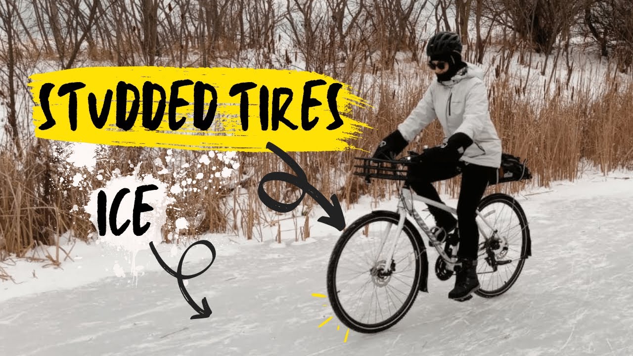 Are Studded Tires Worth It? Testing Studded Tires on Ice | Winter Cycling | Winter Biking