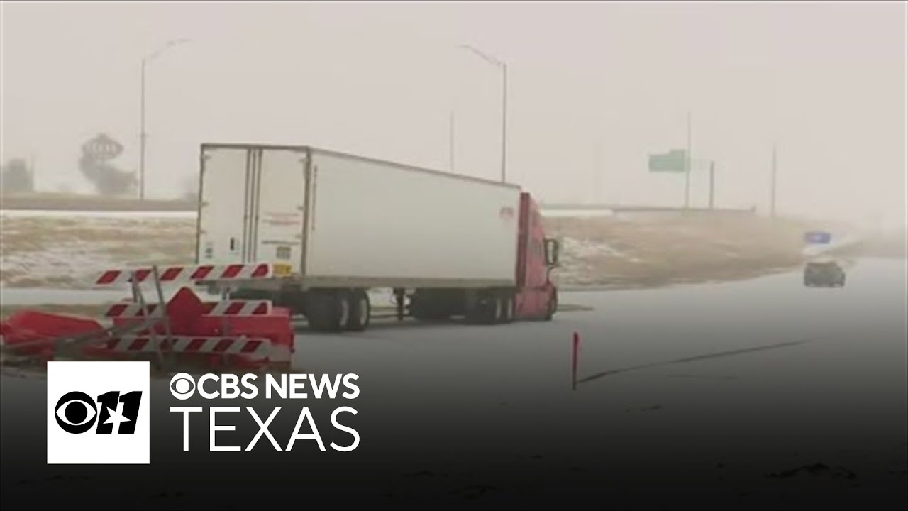 Vehicles getting stuck, sliding as road conditions worsen in Denton County