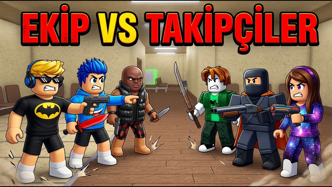 Ekip vs Takip&ccedil;iler! Katil Kim? 🔪😱 Roblox