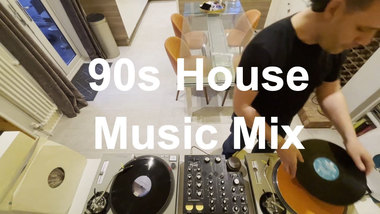 Funky 90s House Music Mix - Spinning Classic UK and US House Tunes From My Kitchen