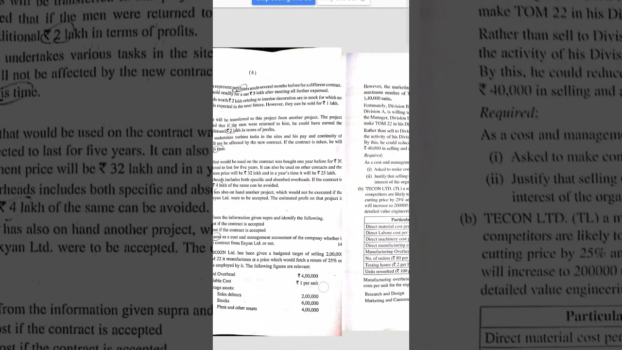 CMA Final December 2023 Paper 16 Syllabus 2022