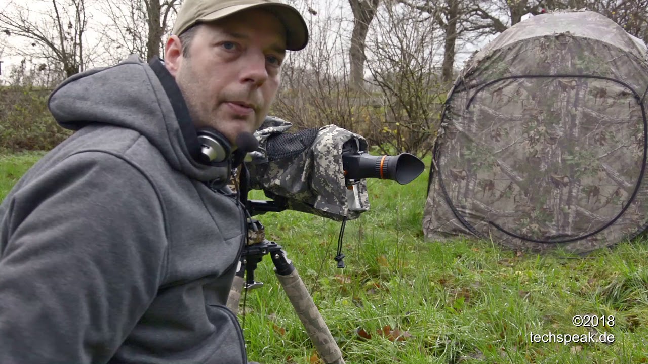 Tarion TR-V2 - Display Lupe im Wildlife Einsatz & LensCoat Rain Coat