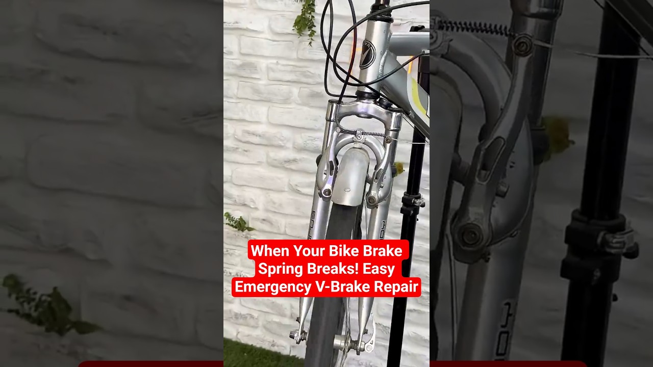 When Your Bike Brake Spring Breaks! Easy Emergency V-Brake Repair 🚲🔧