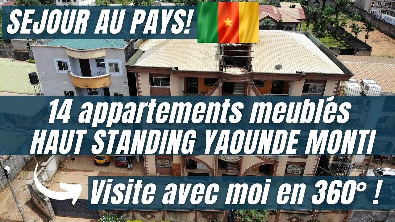 14 jolis appartements meublés disponible sur Monti-Yaoundé / Cameroun (VISITE AVEC MOI EN 360°)