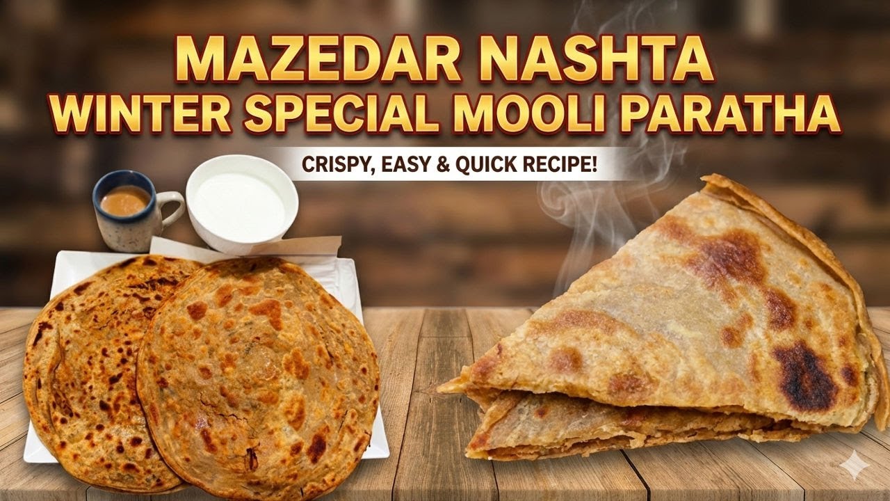Mooli Ke Parathe - Desi Nashta - Cripsy and Spicy Mooli Paratha - Winter Special -Mom's Comfort Food