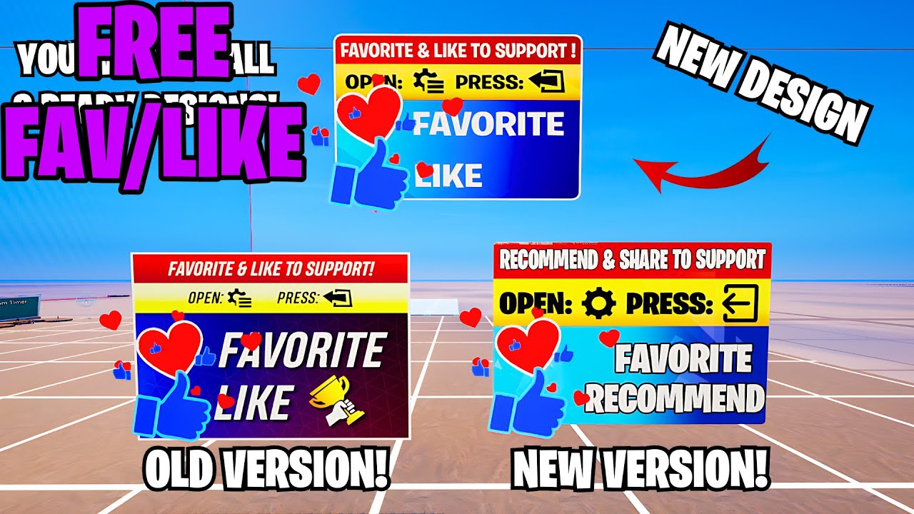 Free Animated Favorite and Like/Recommend UEFN Fortnite From  @AnfableUEFN
