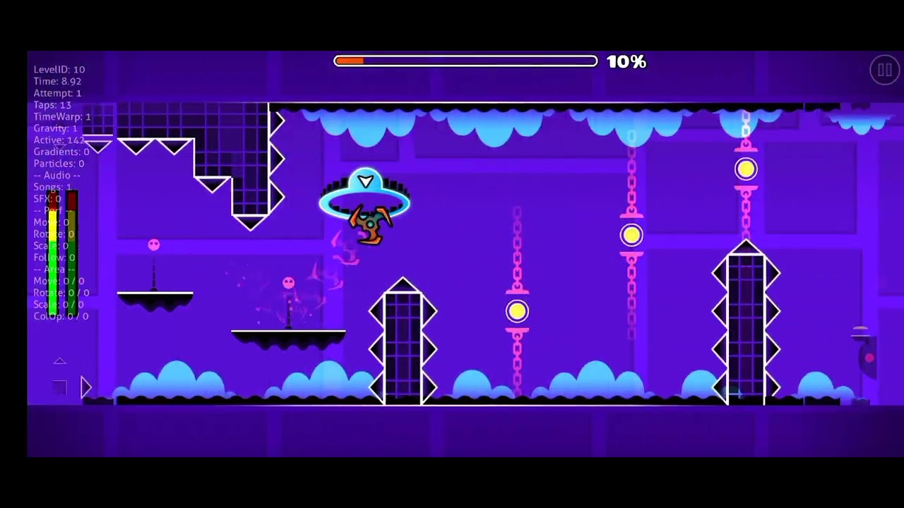 Jugando geometry dash