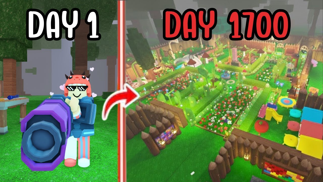 1700 วันในการสร้างโรงเรียนที่ใหญ่ที่สุดใน 99 คืนในป่า #99nightintheforest #roblox #99คืนในป่า