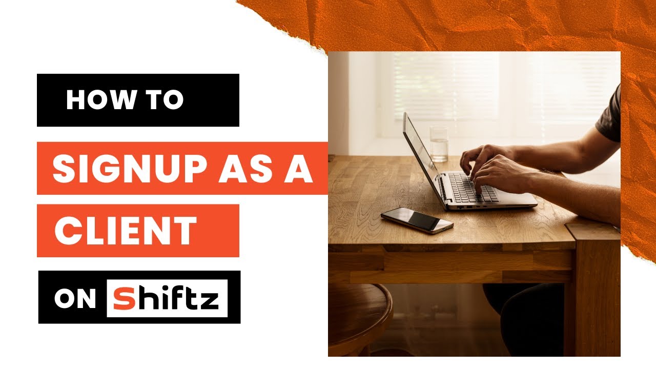 How to signup as a client Shiftz