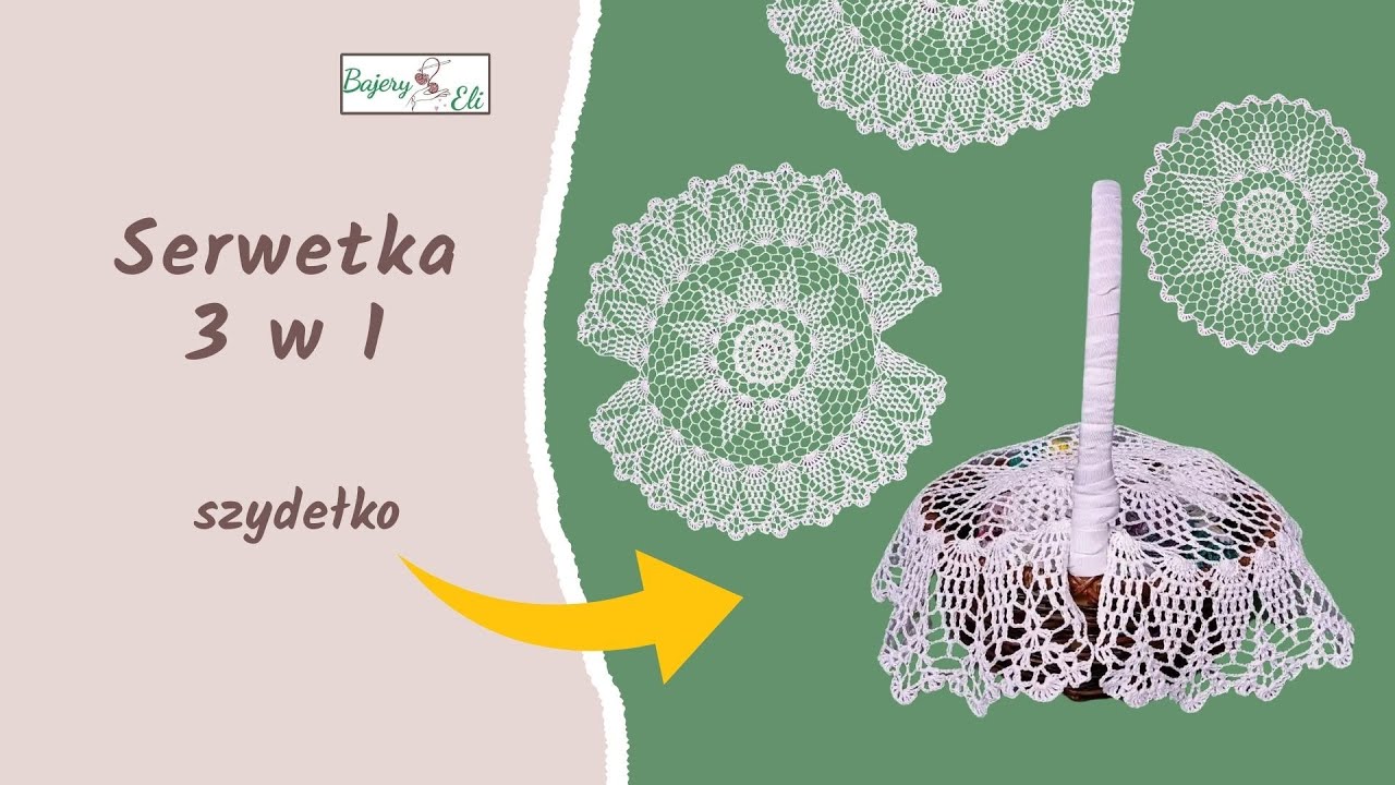 #Bajeryeliszydełkowanie Serwetka Do Koszyczka Wzór Nr 2  /Doily Crochet