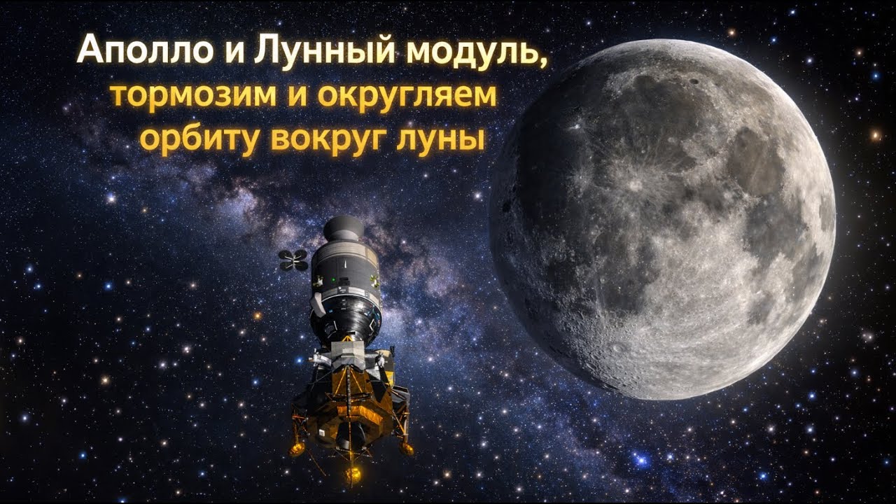 Аполло: Путь к Луне. Миссия 3 | Торможение и выход на лунную орбиту (Reentry Space Sim)