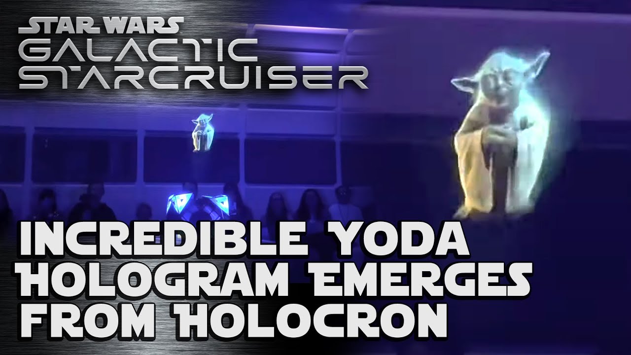 Incredible Yoda Hologram Emerges from Holocron - Star Wars: Galactic Starcruiser