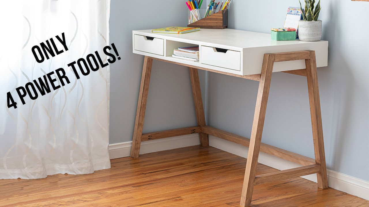 Стол в форме буквы А своими руками — простой современный дизайн — с использованием основных элект...