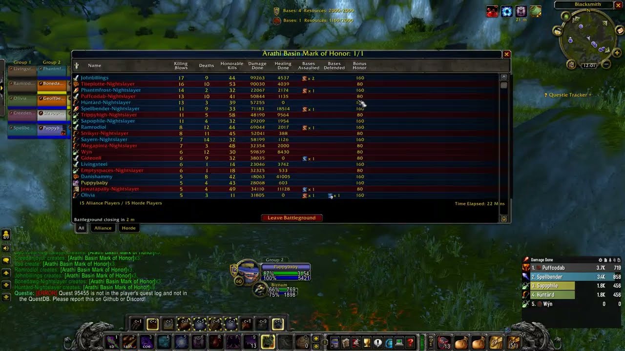 TBC Classic PRE Patch PVP Gearing Through Battleground - Destro Warlock