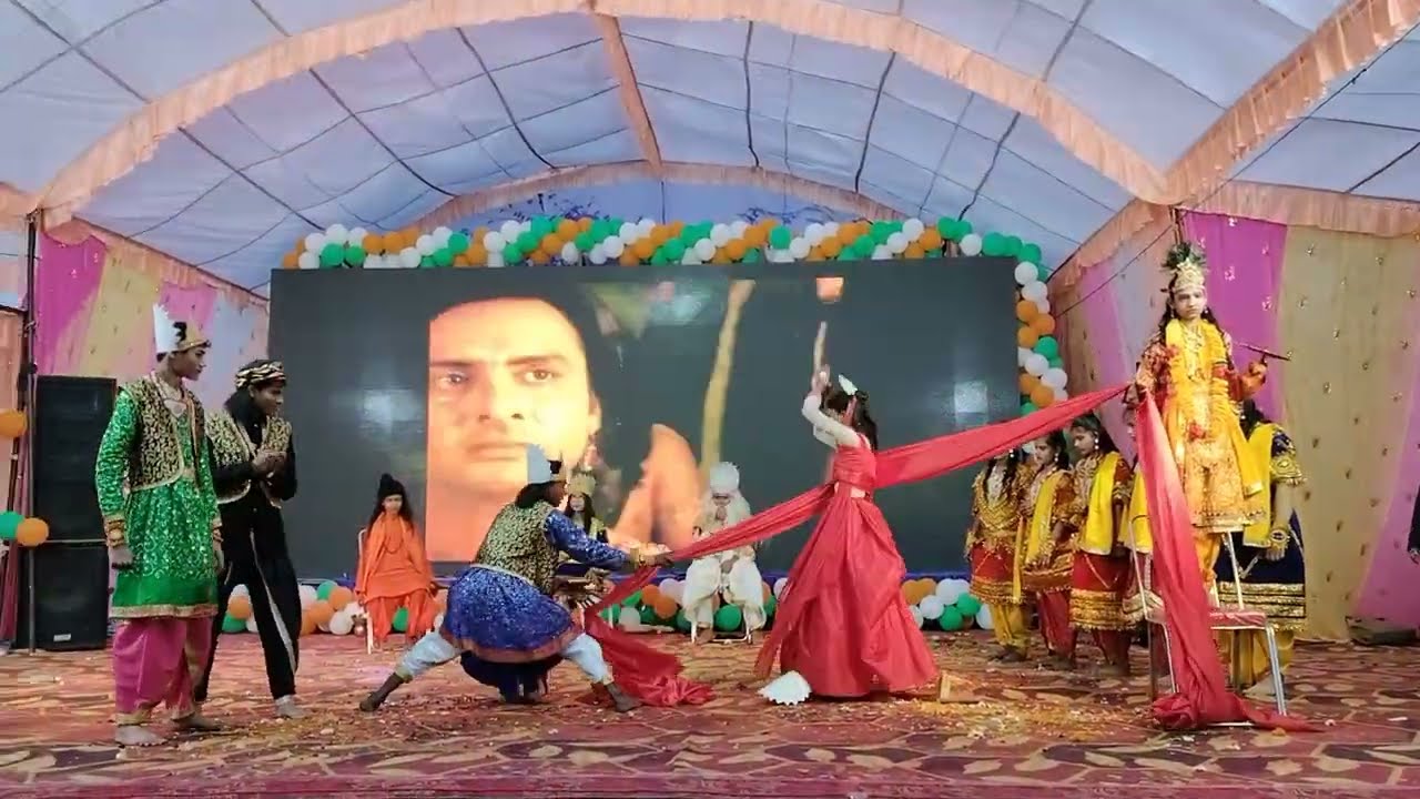 Mahabharat- Draupadi Cheer haran (act + dance) by Bhartiyam public school Narwar