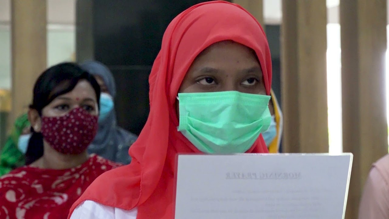 Every day at 7:45 am, the class of Ad-Din Medical College students starts with the assembly