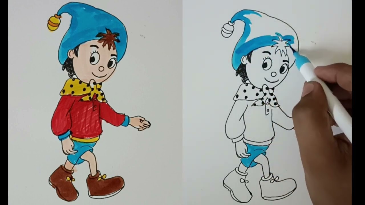 How to draw a Noddy - Toyland step by step #Noddy #90skids #cartooning #learntodraw