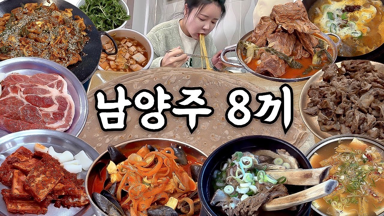 남양주 여행 먹방 브이로그 | 진짜 남양주 맛집 8곳 먹어보기🥩 감자탕 소금구이 갈비탕 짬뽕 황태두부전골 국밥 돼지불고기 곱창 양념구이