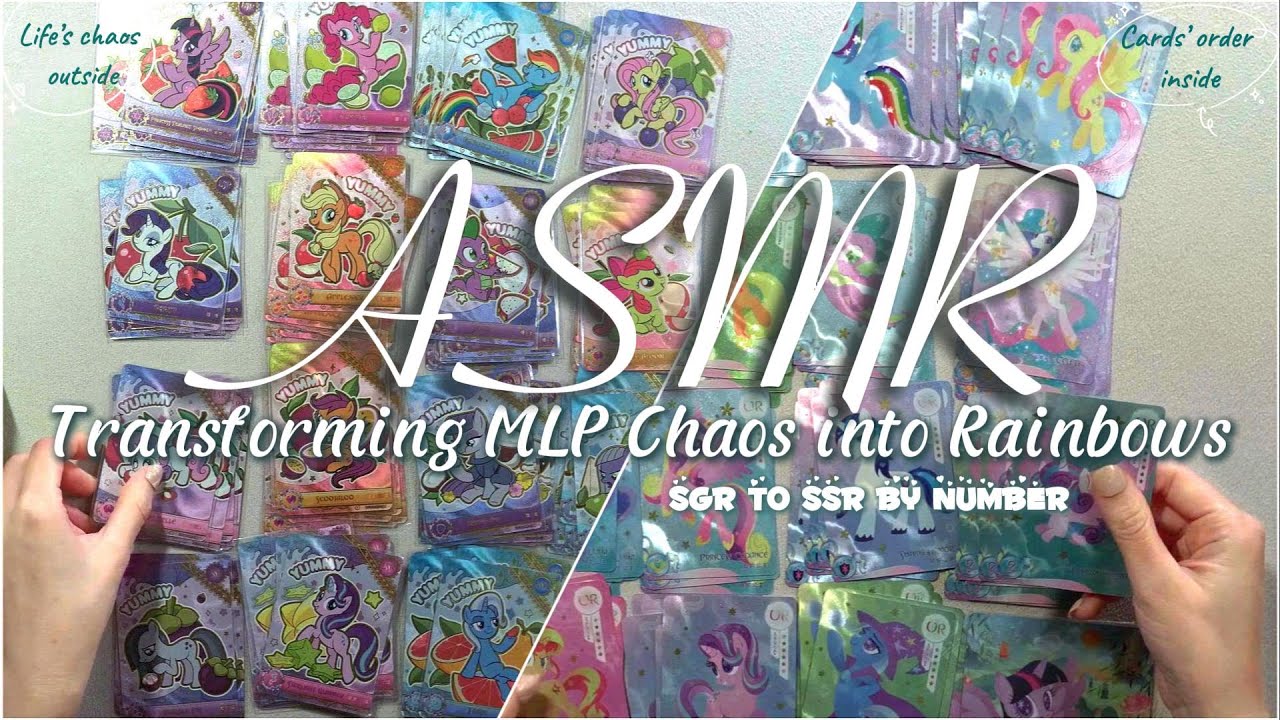 ASMR No Talking – Organizing My Little Pony Cards (SGR to SSR by Number) #asmr