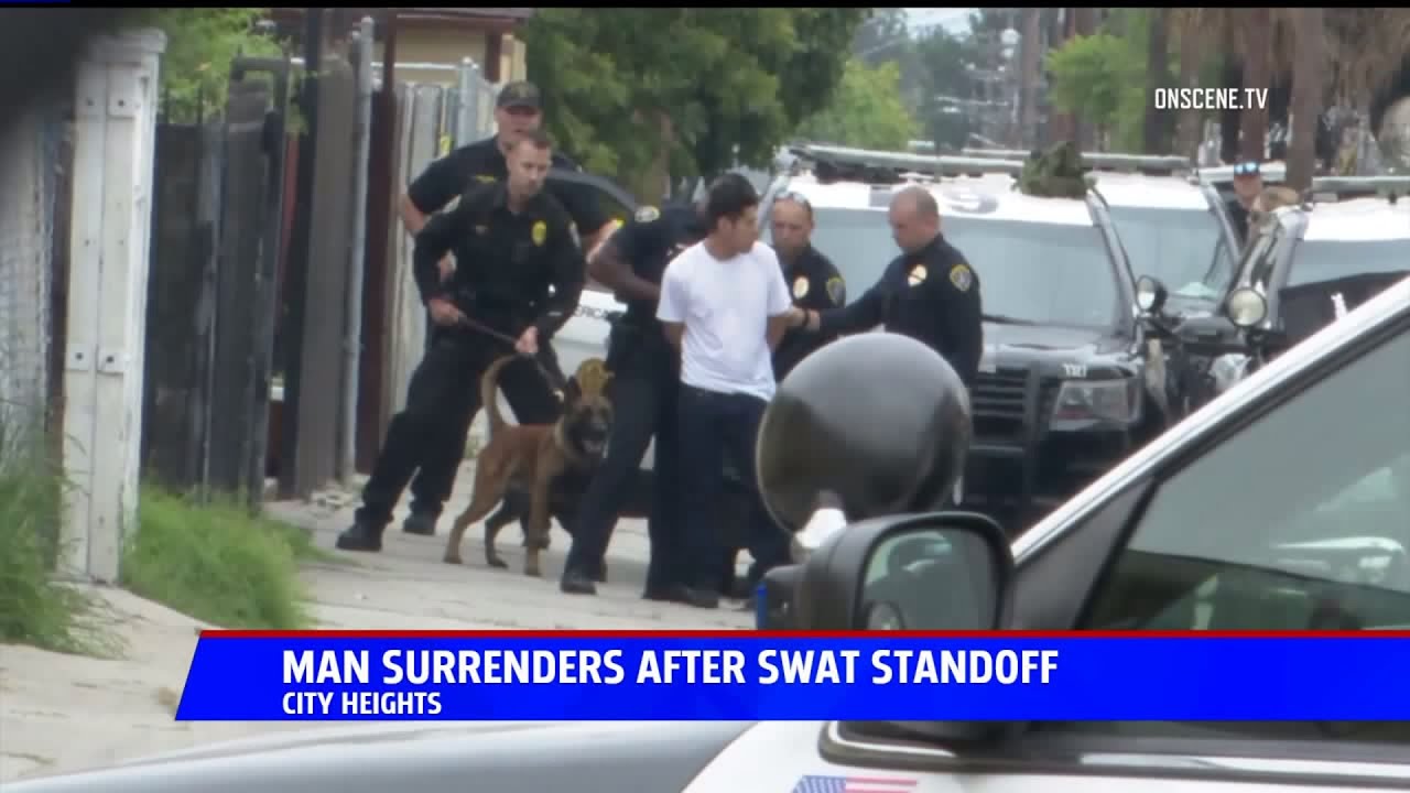 Man Surrenders After Swat Standoff in City Heights