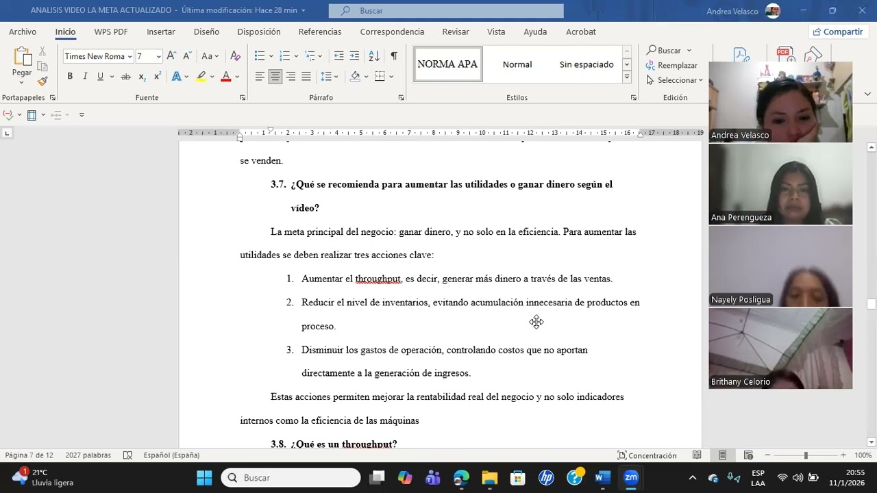 ANÁLISIS VIDEO LA META