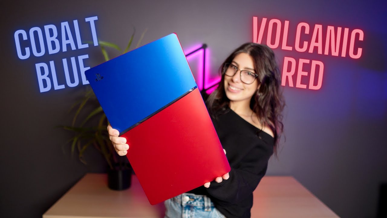 Turn Your PS5 Slim Cobalt Blue or Volcanic Red!