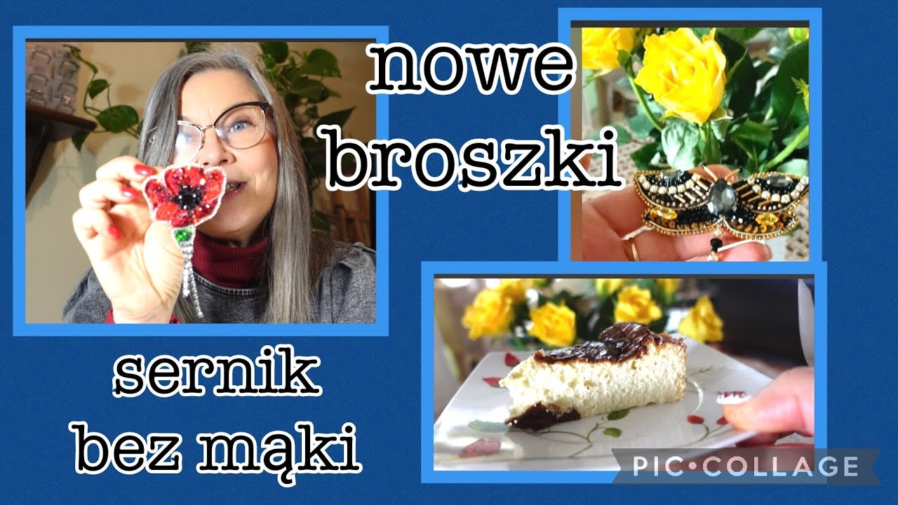 sernik bez mąki i cukru, nowe broszki