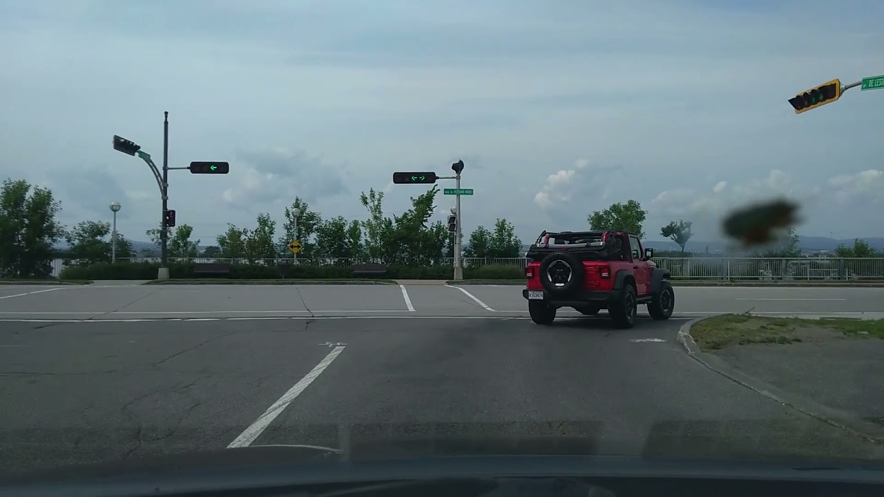 Driving session in Quebec City Suburb at Sainte-Foy, Canada