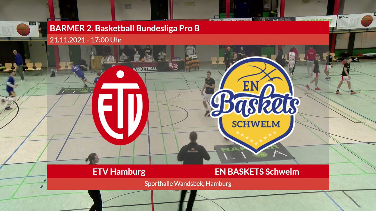 BARMER 2. Basketball Bundesliga ProB | ETV Hamburg vs. EN BASKETS Schwelm