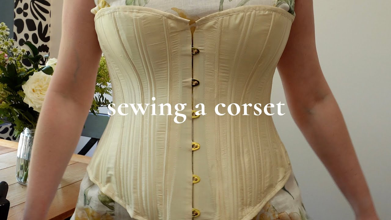 Making my first ever historical corset | Late Victorian Mid-bust corset | Sewing Vlog