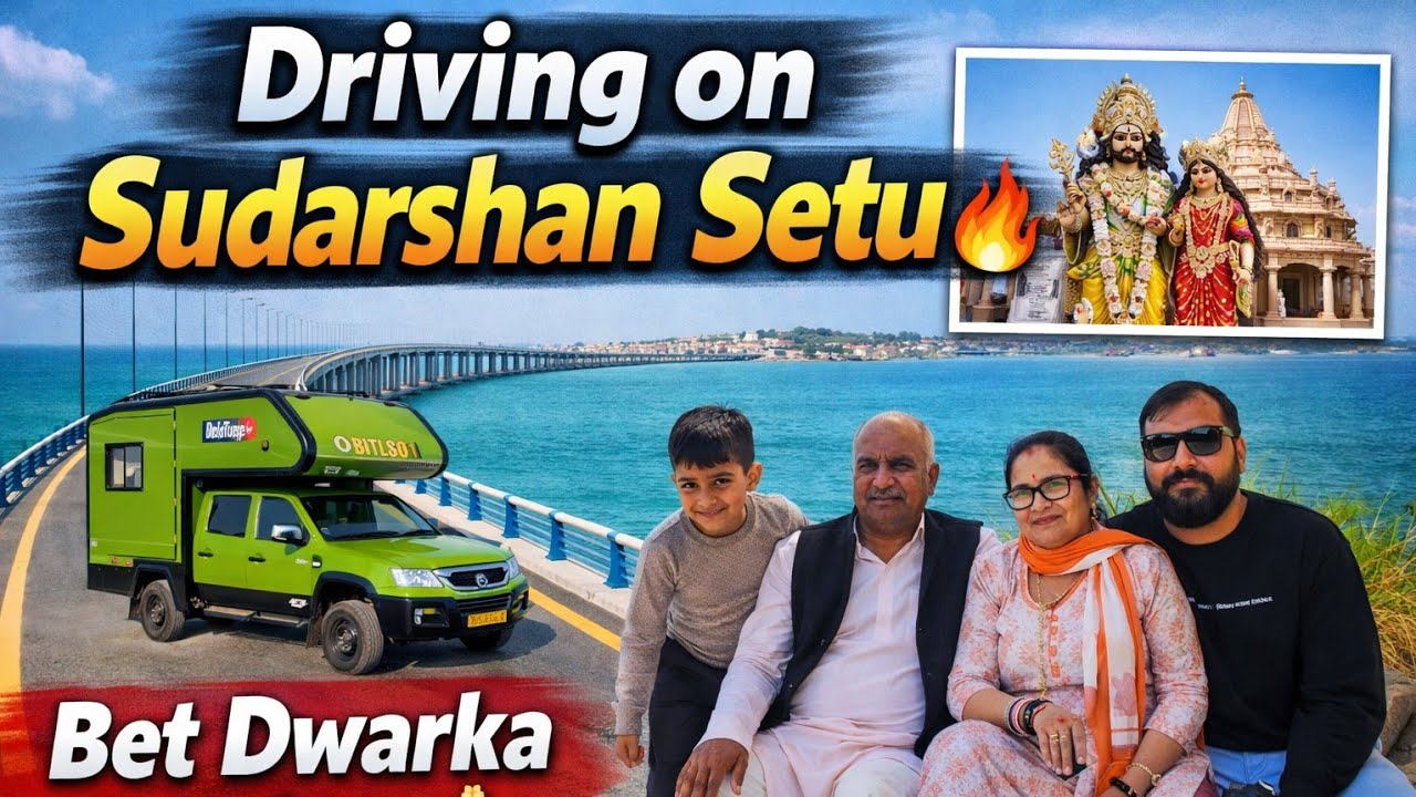 Caravan Road Trip 🚐 | Dwarka to Bet Dwarka with Family | Rukshmani Mandir Darsan 🙏 | Vanlife Gujarat