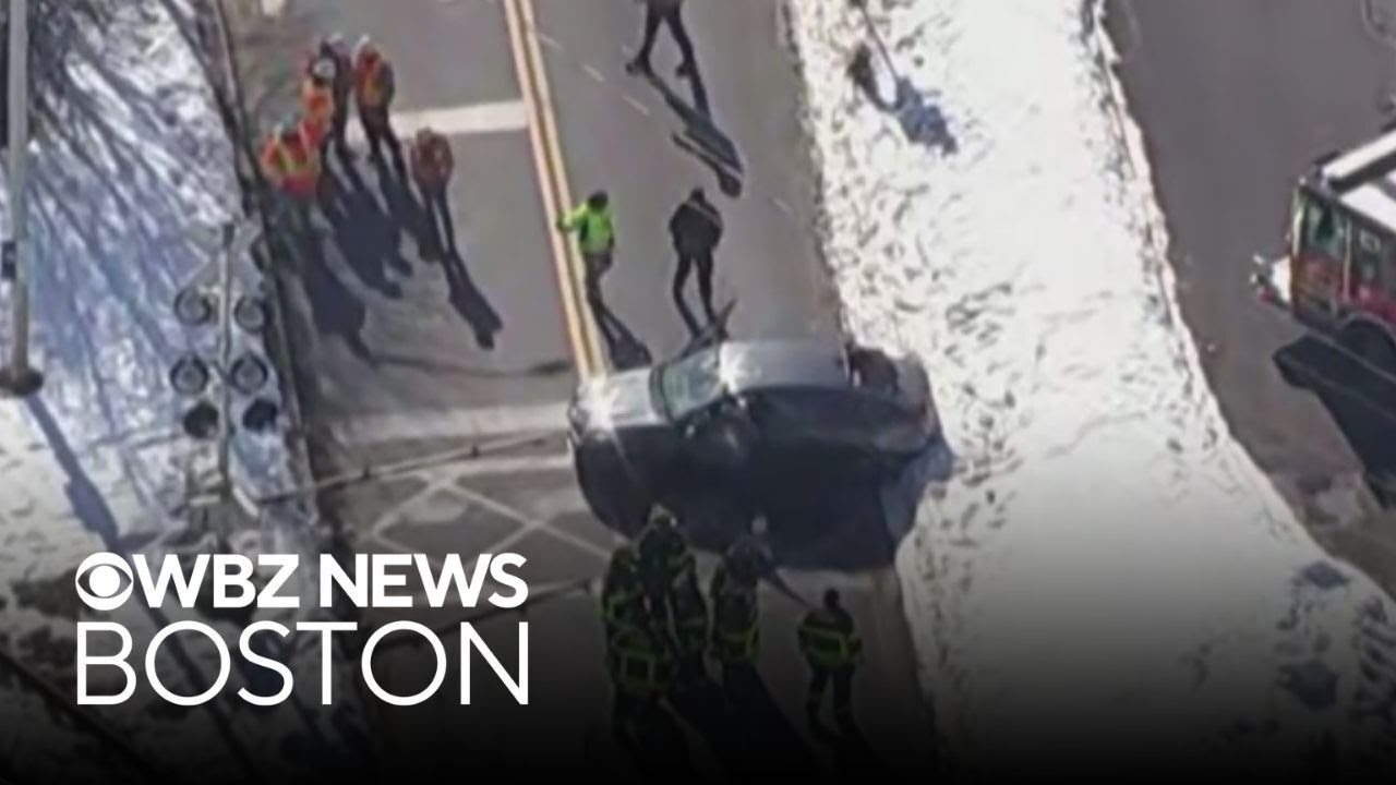 Commuter Rail train crashes into car in Massachusetts