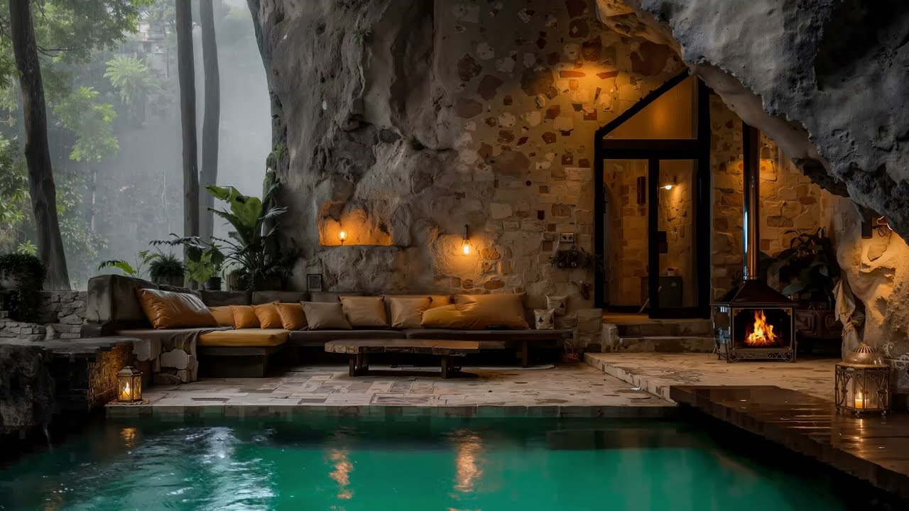 Gentle Night Rain in the Deep Forest Cabin 🌧️ Deep Sleep, Stress Relief & Peaceful Night