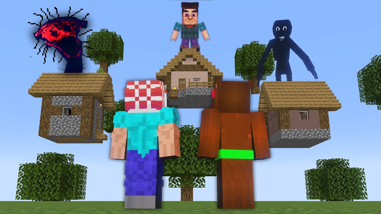 Minecraft but you can ONLY GO UP (with Horror Mods)